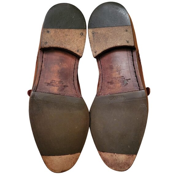Cole Haan Bragano Brown Italian Leather Loafers Kiltie Fringe‎ Buckle 10D Vibram